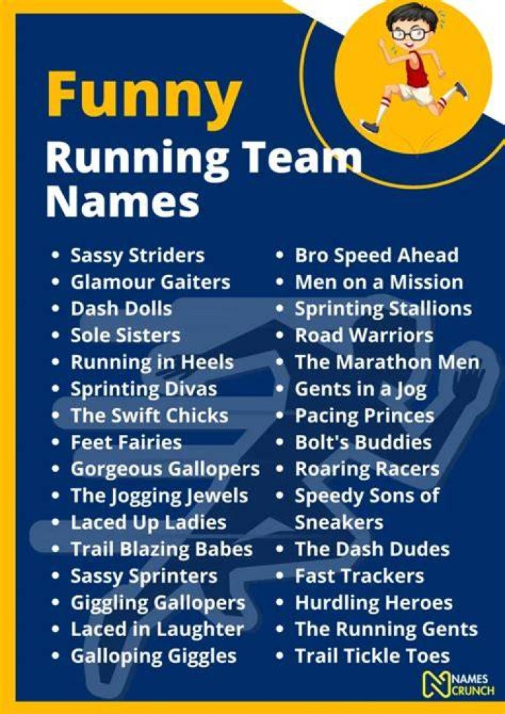30 Funny Running Team Names Athlon Sports