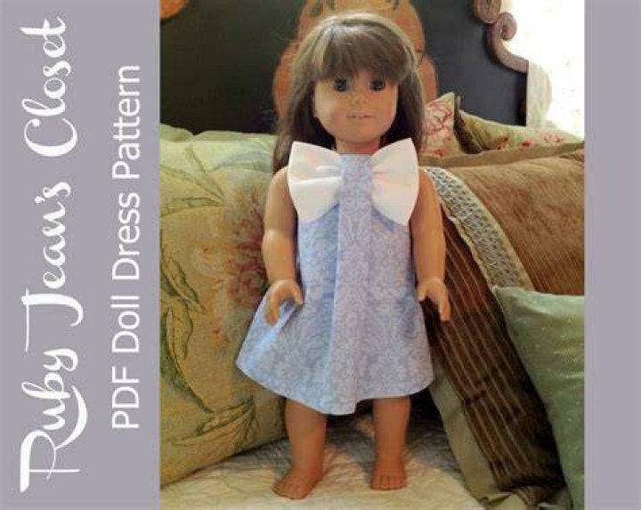 Aubrey 18 Doll Dress PDF Sewing Pattern American Girl Etsy Hong Kong