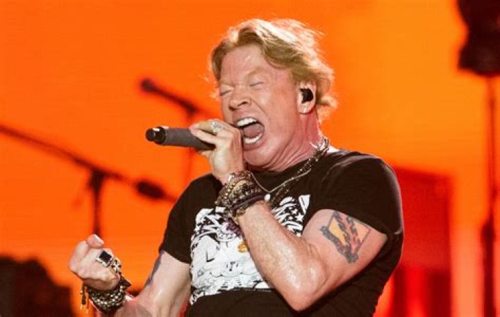 Axl Rose Guns N Roses frontman Axl Rose looks unrecognisable as he