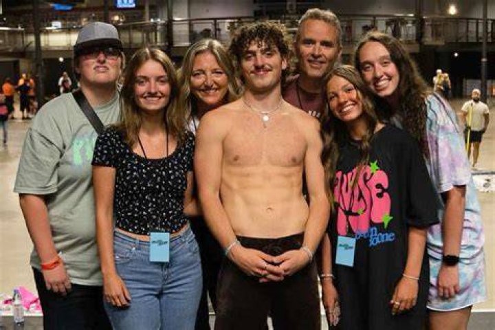 Benson Boone with his family