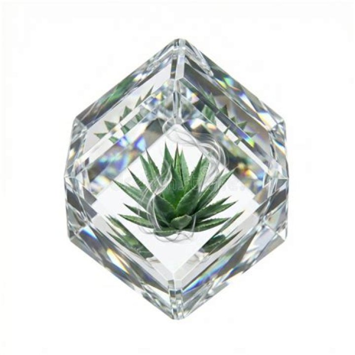 Crystal plant sculpture