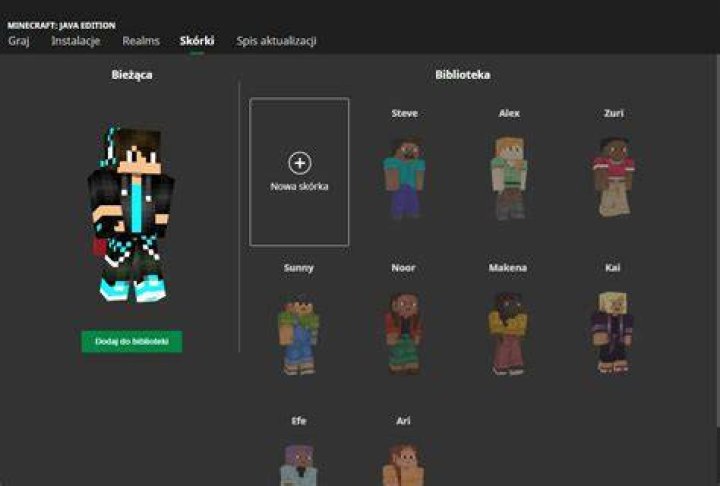 Jak wgrać skina do minecraft crystal lancher poradnik 1 YouTube