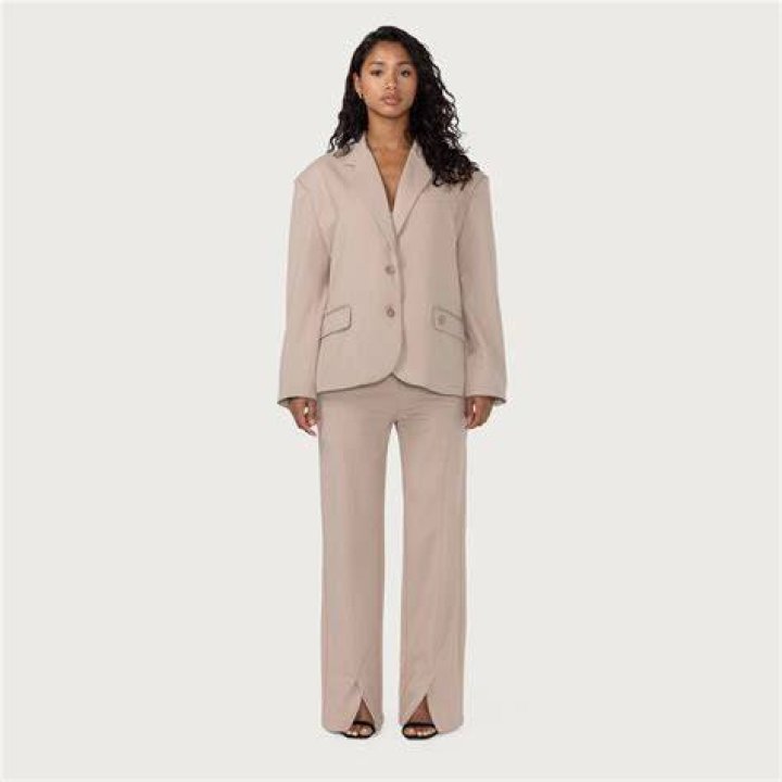 J.o.a. Boyfriend Blazer In Sand Stripe ModeSens Blazer, Boyfriend