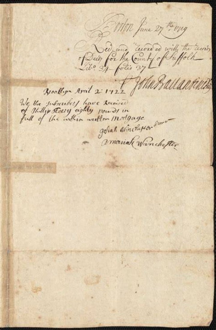 Mortgage deed from Phillip Tory to Josiah and Amoriah Winchester