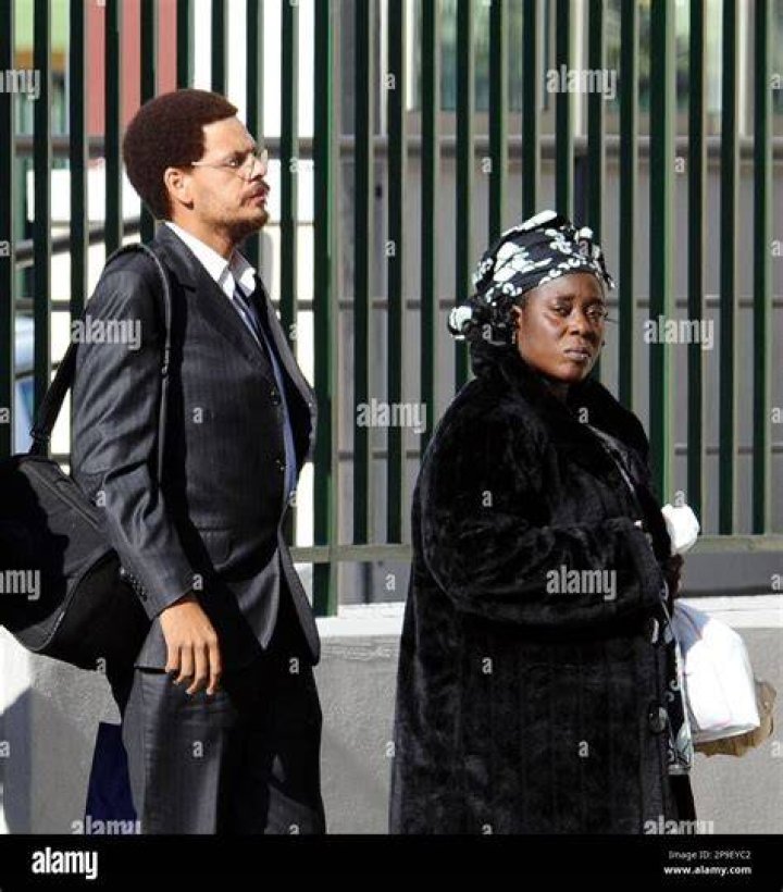 Nelson Lumumba Lee, left, grandson of Miriam Makeba, the South African