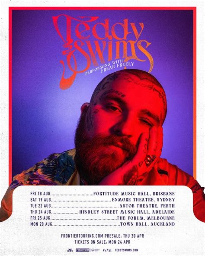[News] TEDDY SWIMS AUSTRALIAN TOUR TOTALLY SOLD OUT Reverb Magazine