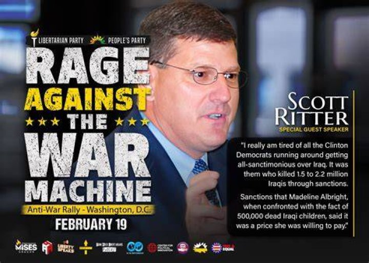 Scott Ritter’s intended speech at the Rage against the War Machine