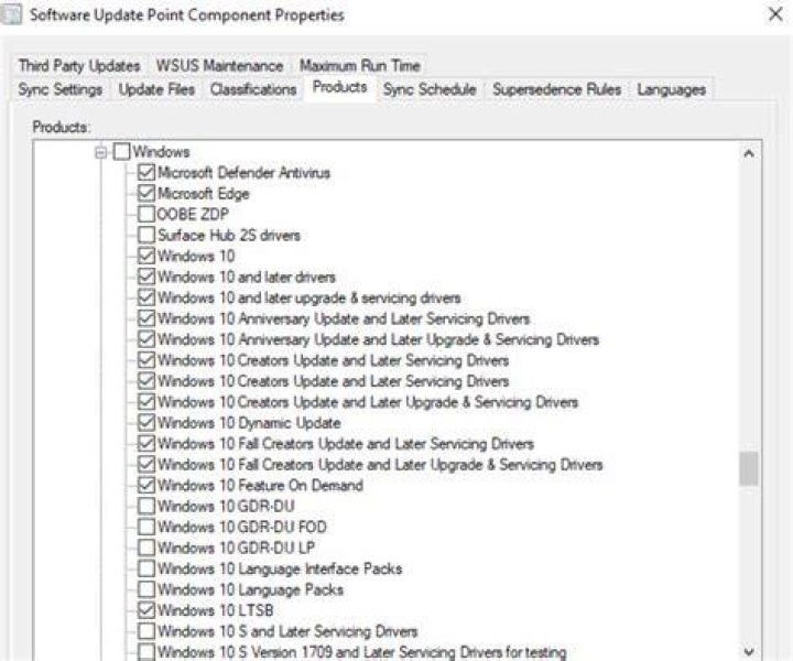 Software update point properties Microsoft Q&A
