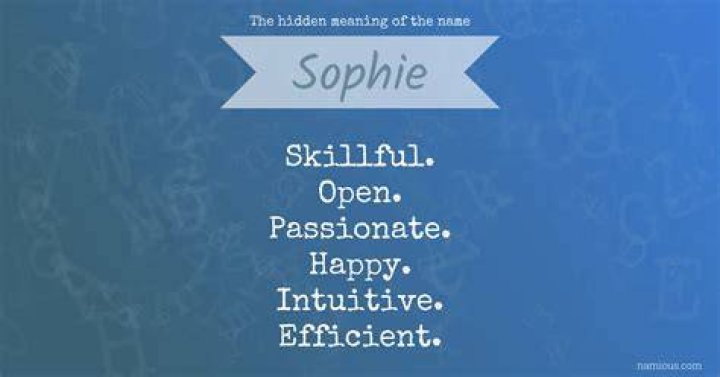 Sophie Meaning of Name