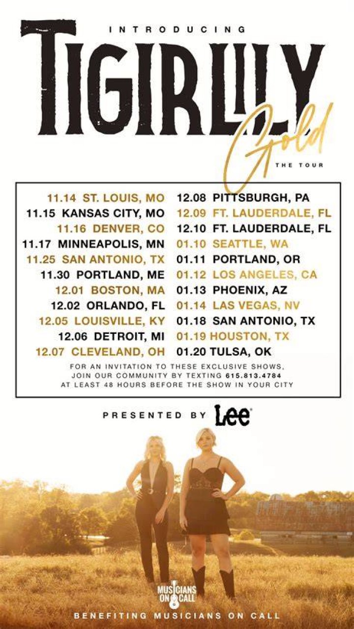 Tigirlily Gold Announces Tour, Presented By Lee [Exclusive]