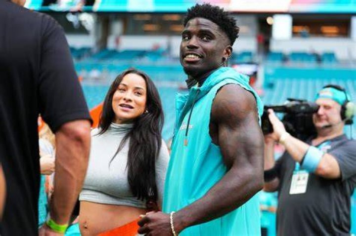 Tyreek Hill with wife Keeta Vaccaro