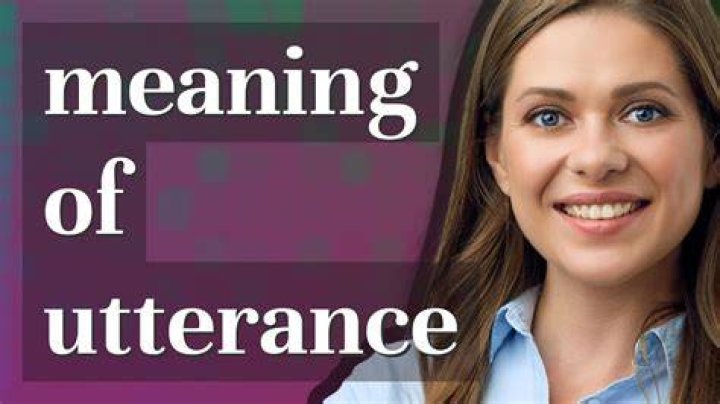 Utterance meaning of Utterance YouTube